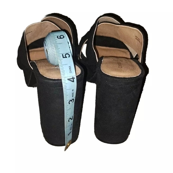 Chinese Laundry Black Chunky High Heels Size 8.5 SB6#8 - Picture 6 of 7